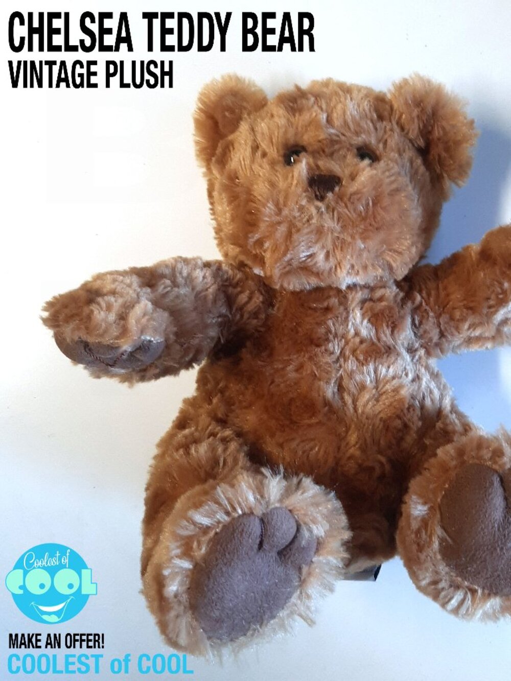 Vintage Chelsea Teddy Bear Co. MCM Group 10" Seated Plush Bears original tags